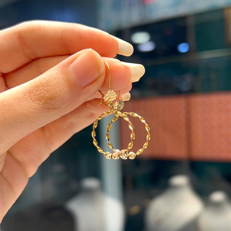 گوشواره زنانه طلا ۱۸ عیار دوریکا البرنادو گالری طلای ایرانه