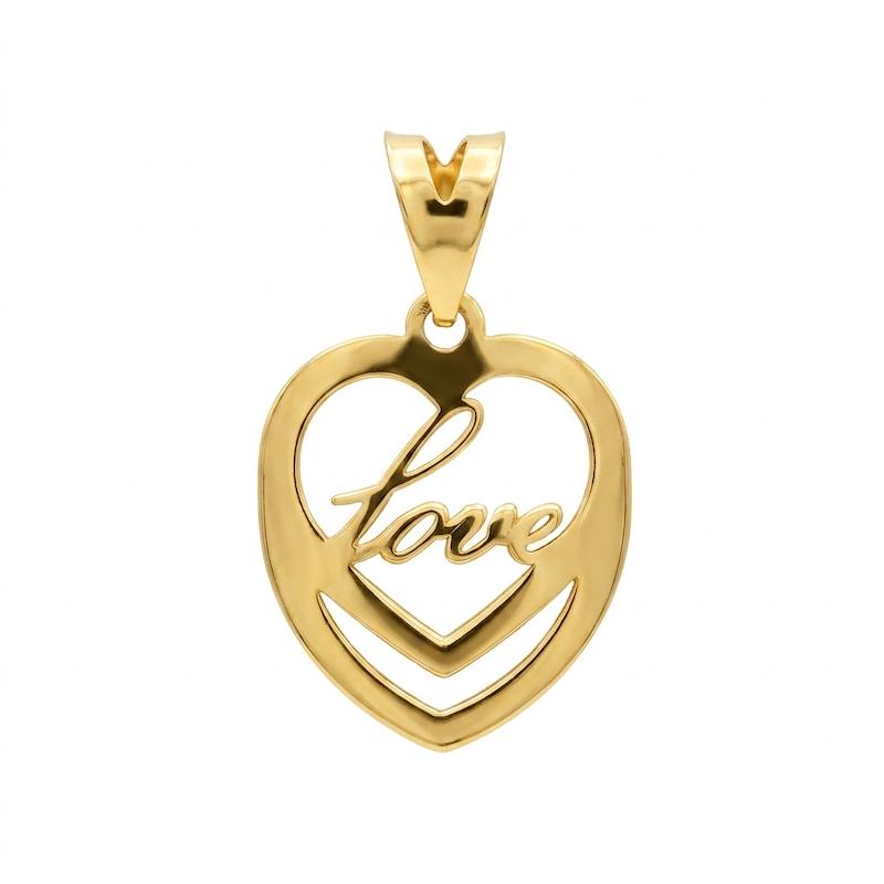 آویز زنانه طلا ۱۸ عیار آویز love گالری واحدیان جواهری