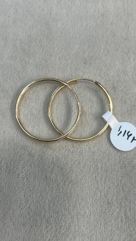 گوشواره طلا ۱۸ عیار گوشواره حلقه ای گالری بابل طلا