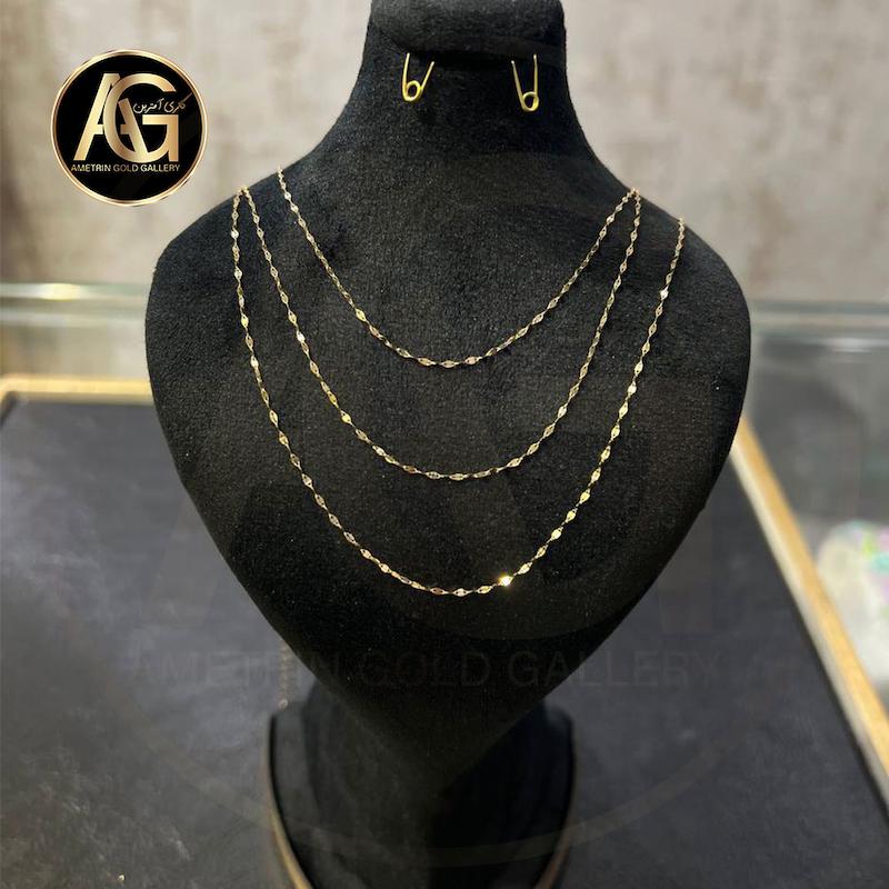 زنجیر زنانه طلا ۱۸ عیار زنجیر استار ۳۰۰ گالری آمترین