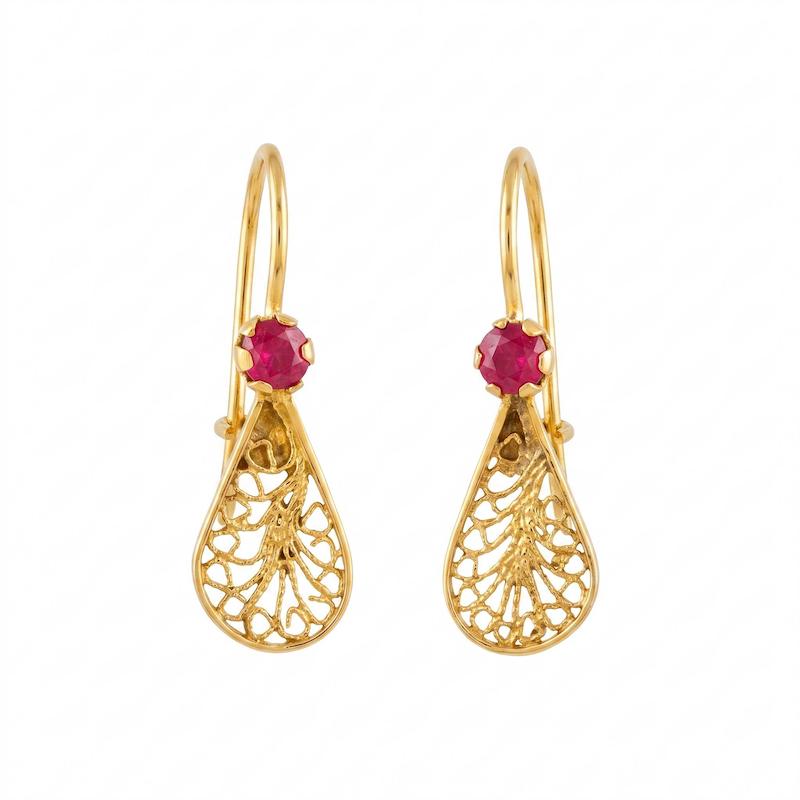 گوشواره طلا ۱۸ عیار گوشواره سنتی 88 گالری نیک گلد
