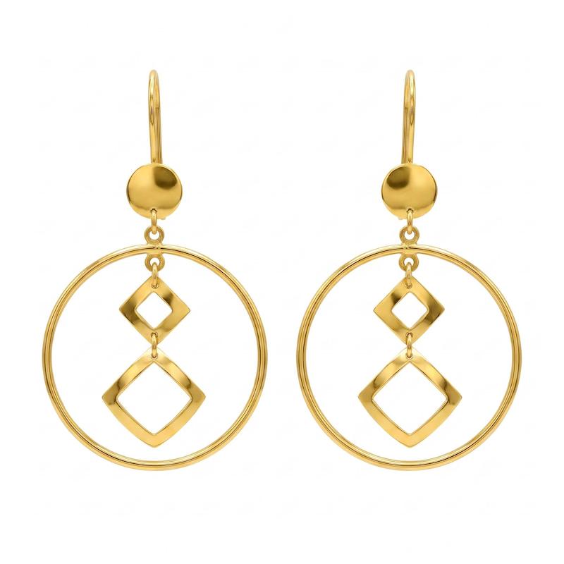 گوشواره طلا ۱۸ عیار گوشواره دلربا 99 گالری نیک گلد