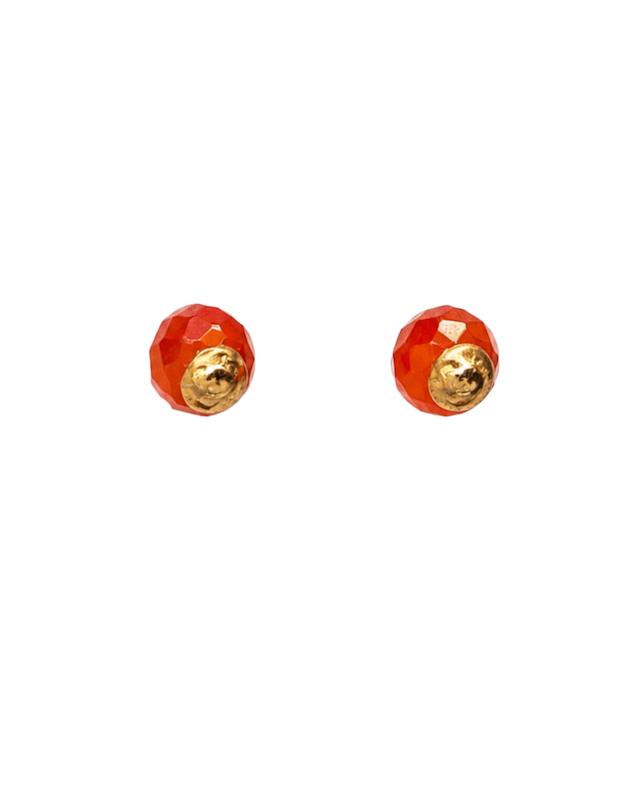 گوشواره زنانه طلا ۱۸ عیار عقیق۱۱۸۸ گالری طلای شفیع
