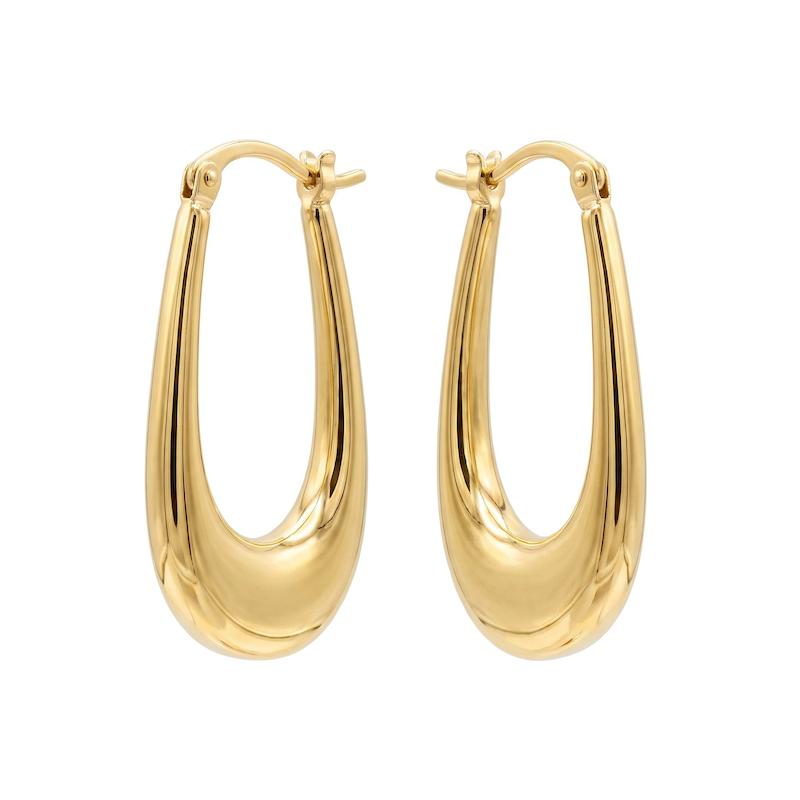 گوشواره زنانه طلا ۱۸ عیار گوشواره حلقه ای جواهری امیری