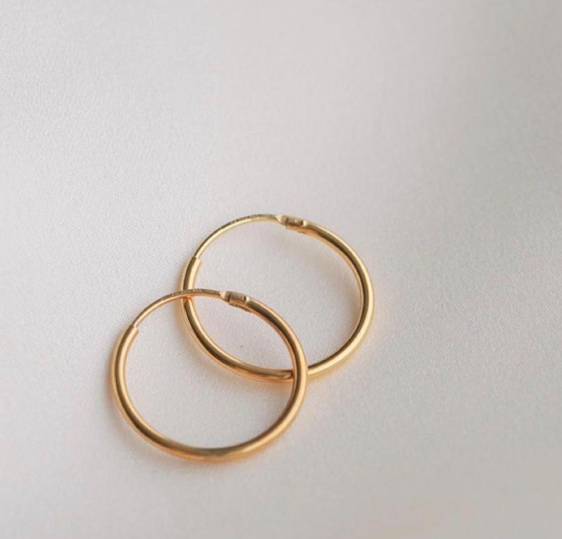 گوشواره زنانه طلا ۱۸ عیار گوشواره حلقه ای Zhofil.gold