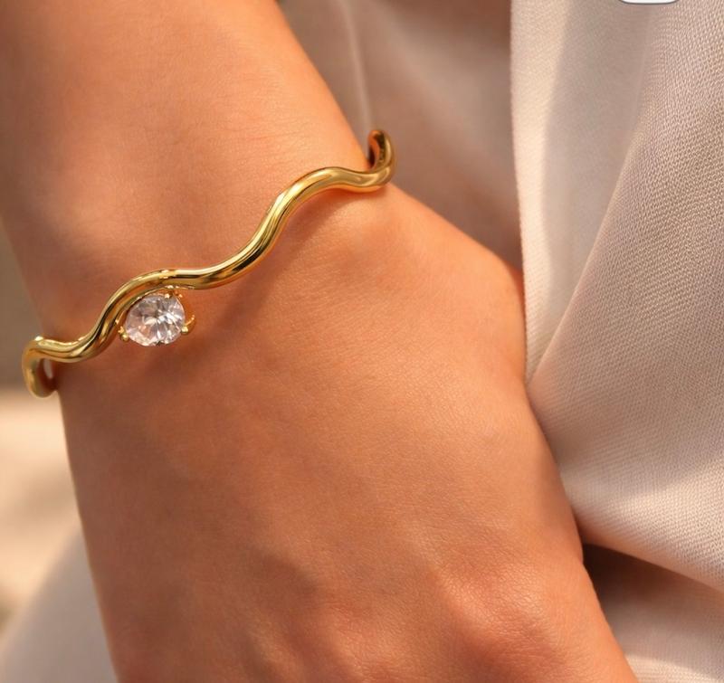 بنگل زنانه طلا ۱۸ عیار بنگل لوکس Zhofil.gold