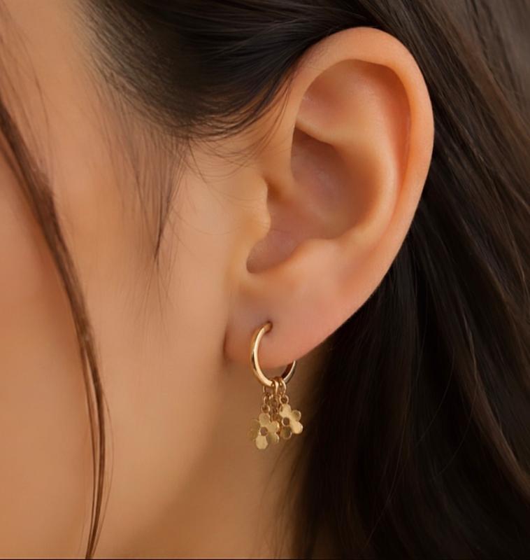 گوشواره زنانه طلا ۱۸ عیار گوشواره آویز Zhofil.gold