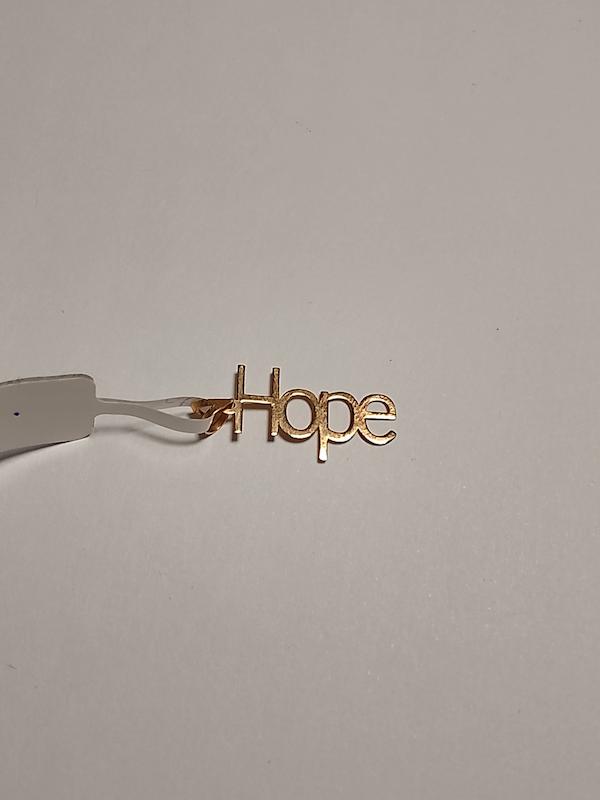 آویز زنانه طلا ۱۸ عیار آویز طلای ۱۸عیار زنانه مدل HOPE زرکیاوان