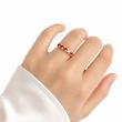 انگشتر زنانه طلا ۱۸ عیار نگین‌دار روژا (سایز ۵۴) VoGa GOLD