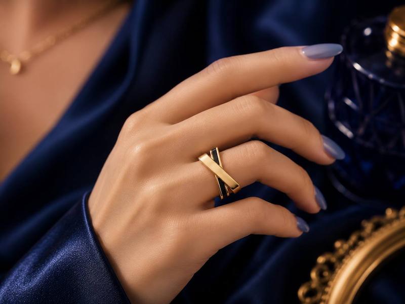 انگشتر زنانه طلا ۱۸ عیار ریتون گالری گلدن رز