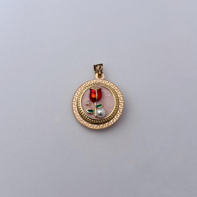 آویز زنانه طلا ۱۸ عیار آویز سواروسکی آبرنگی نی گلد