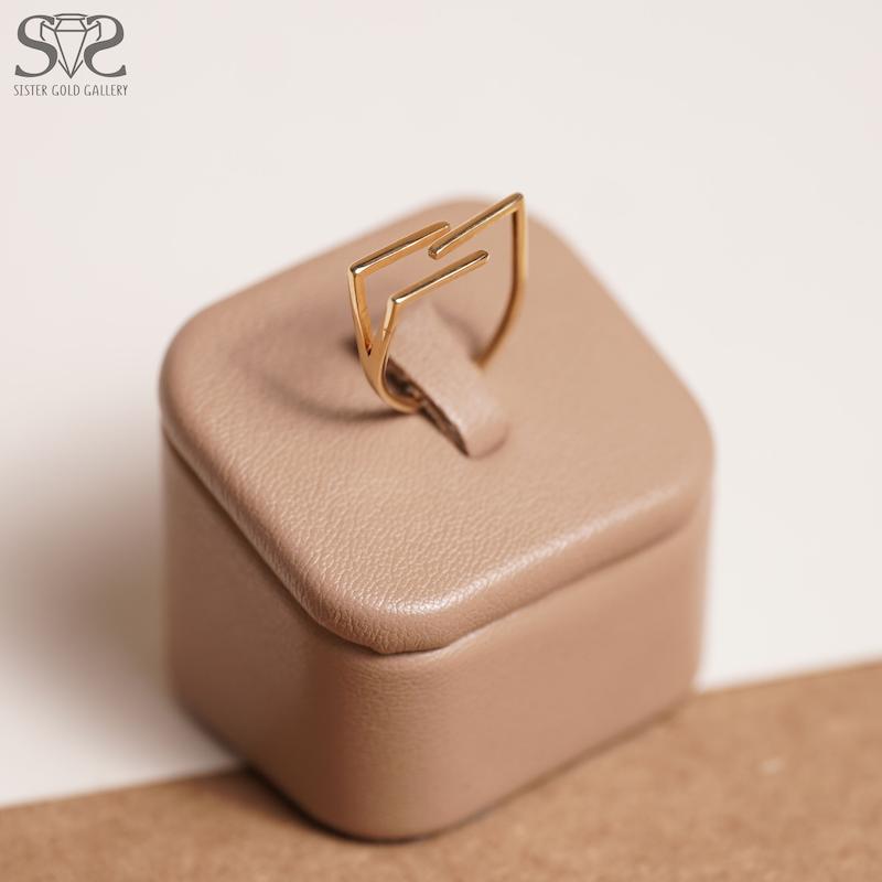 انگشتر زنانه طلا ۱۸ عیار انگشتر طلا سه خط باز کد s-1502 گالری طلا سیستر