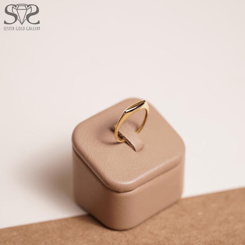 انگشتر زنانه طلا ۱۸ عیار انگشتر طلا بیضی آینه ای کد s-401 گالری طلا سیستر