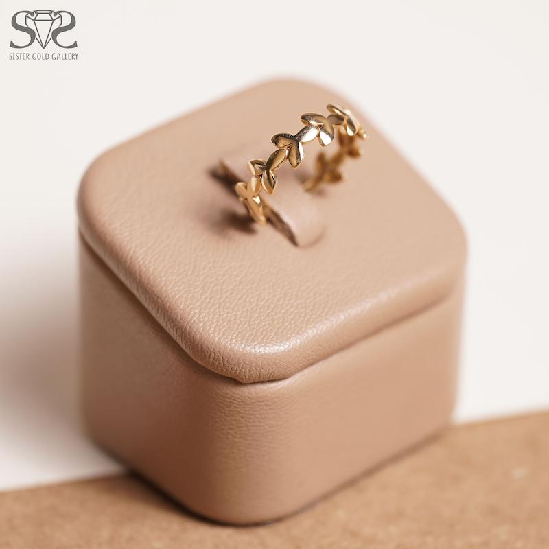انگشتر زنانه طلا ۱۸ عیار انگشتر طلا برگ خطی کد s-1497 گالری طلا سیستر