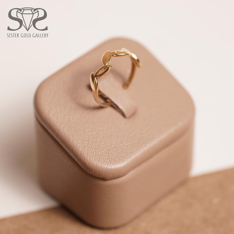 انگشتر زنانه طلا ۱۸ عیار انگشتر طلا برگ پر و خالی کد s-1503 گالری طلا سیستر