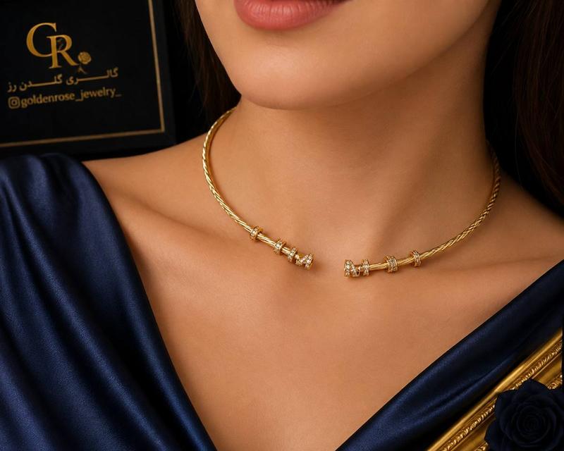 زنانه طلا ۱۸ عیار طوق گالری گلدن رز