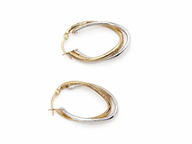 گوشواره زنانه طلا ۱۸ عیار گوشواره حلقه ای ورساچه اجرت اقتصادی لی لی گلد
