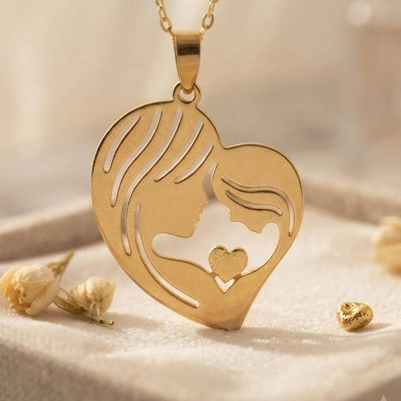 آویز طلا ۱۸ عیار قلب عشق مادر و دختر زرکودک گالری
