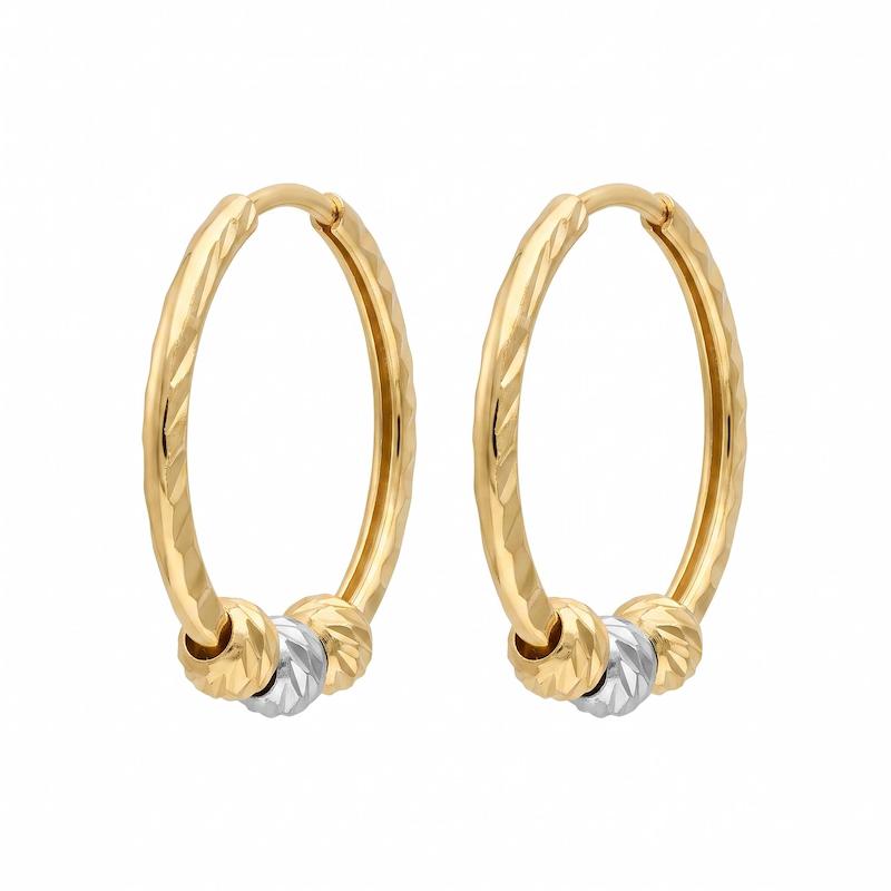 گوشواره بچگانه طلا ۱۸ عیار گوی البرنادو گالری طلای دیافه