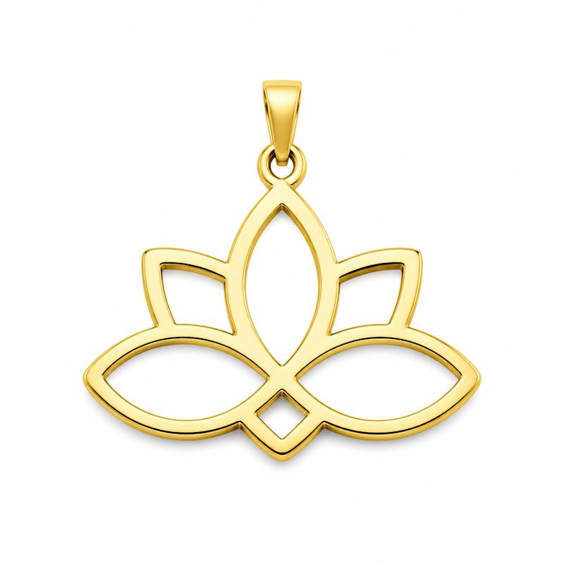 آویز طلا ۱۸ عیار لوتوس گالری سها