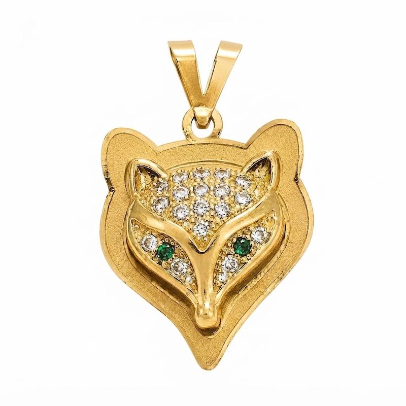 آویز طلا ۱۸ عیار روباه (قاب طلا) گالری اورس گلد