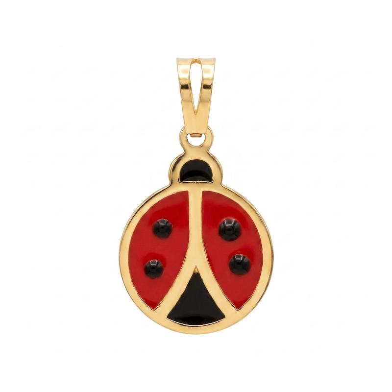 آویز بچگانه طلا ۱۸ عیار کفشدوزک ladybugs گالری طلا شکرانه