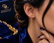 گوشواره زنانه طلا ۱۸ عیار ارا گالری گلدن رز