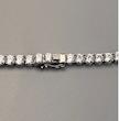 گردنبند زنانه طلا ۱۸ عیار تنیسی شاهی کسر سنگ شده کد۱ سانل گلد