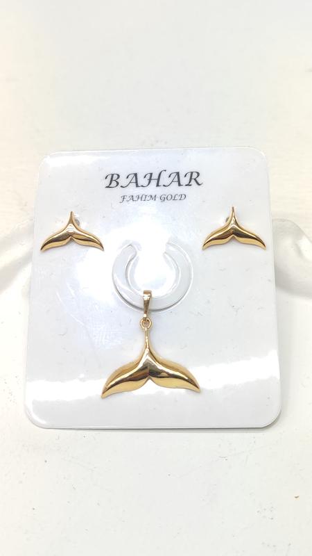 زنانه نیم ست طلا ۱۸ عیار دم وال گالری طلا وزیری