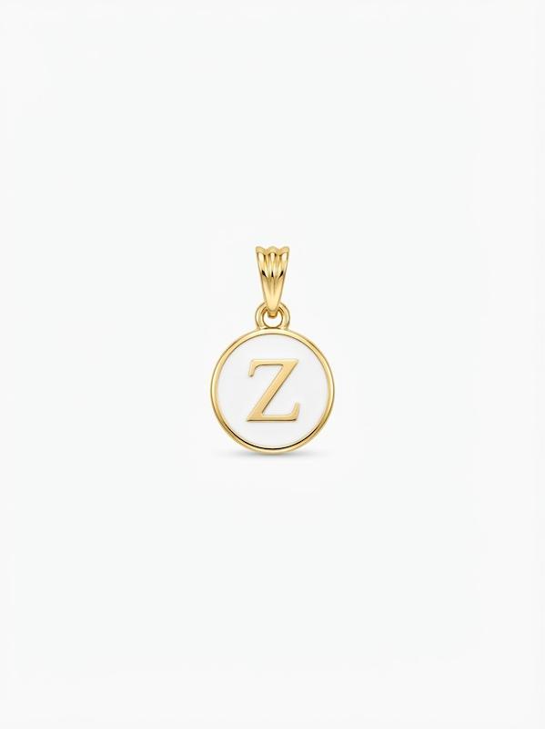 آویز زنانه طلا ۱۸ عیار پلاک حرف Z رنگ ثابت با حلقه چه طلا گالری نوبل