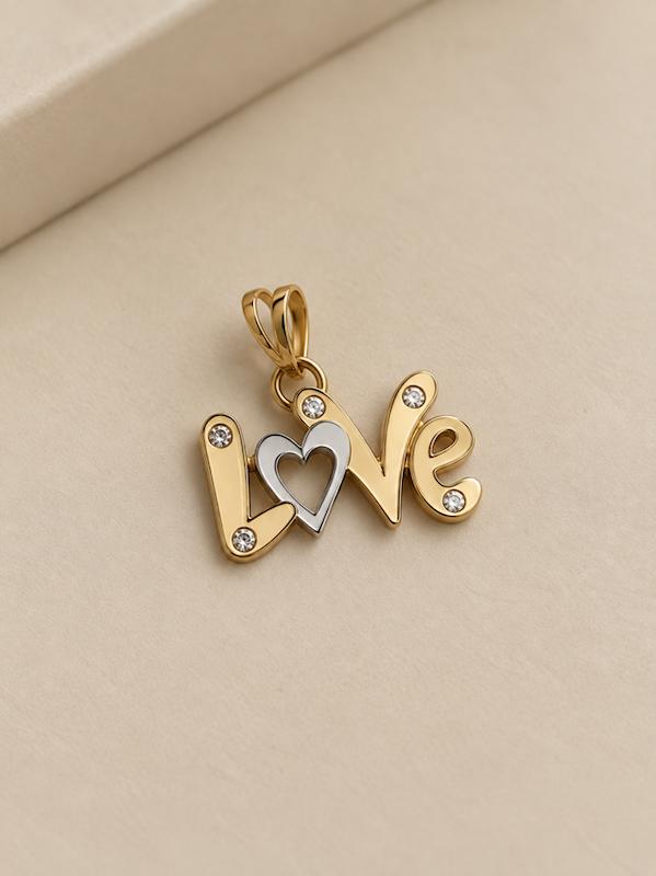 آویز زنانه طلا ۱۸ عیار LOVE گالری طلا ماهرو