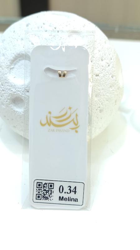 آویز زنانه طلا ۱۸ عیار طرح پر شانس سبک و نما دار گالری طلا وزیری