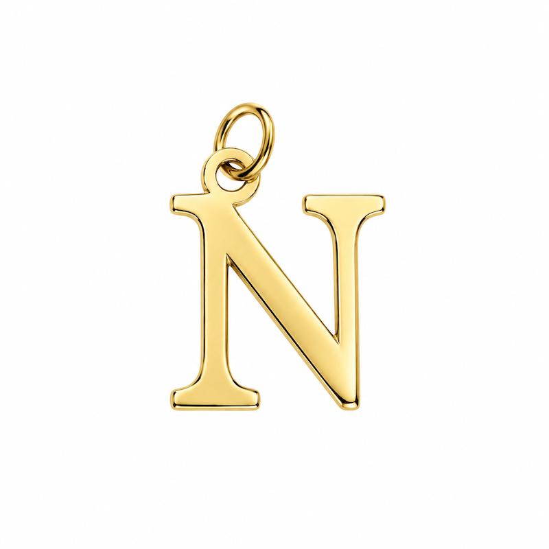 آویز طلا ۱۸ عیار حرف N کد پناه گالری سها