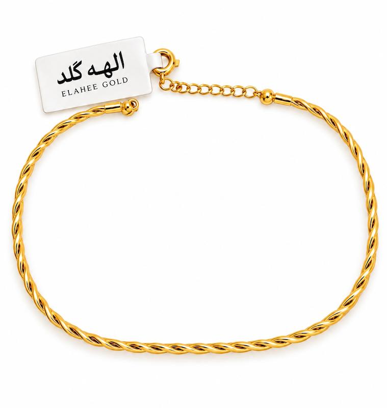 بنگل زنانه طلا ۱۸ عیار بنگل لوکس گالری الهه گلد