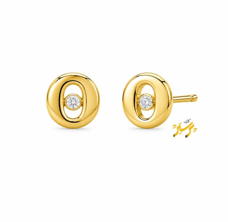گوشواره زنانه طلا ۱۸ عیار آذین گالری طلای پرستیژ