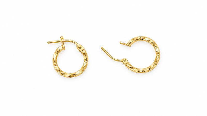 گوشواره زنانه طلا ۱۸ عیار منحنی گالری طلای اصیلا