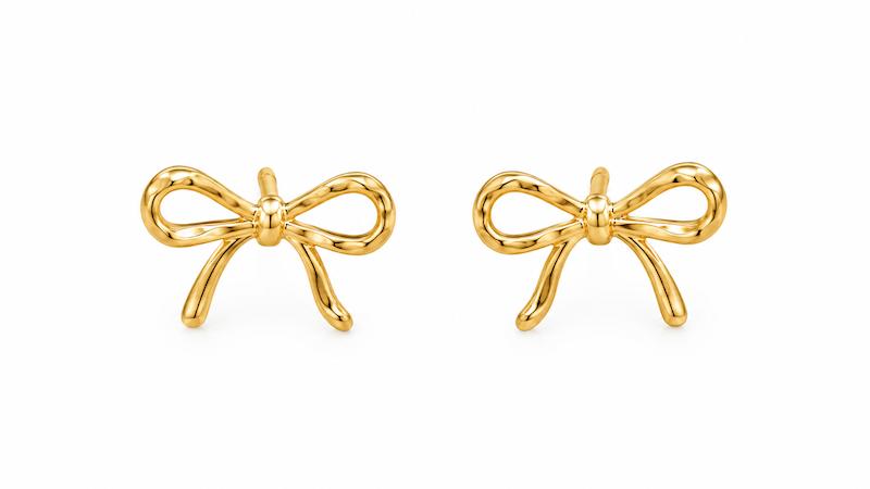 گوشواره زنانه طلا ۱۸ عیار پاپیونی گالری طلای اصیلا