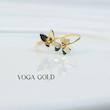 انگشتر زنانه طلا ۱۸ عیار پروانه و گل (سایز ۵۶) VoGa GOLD