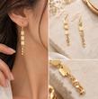 زنانه نیم ست طلا ۱۸ عیار گوشواره آویز خلیجی نمادار ایلی گالری