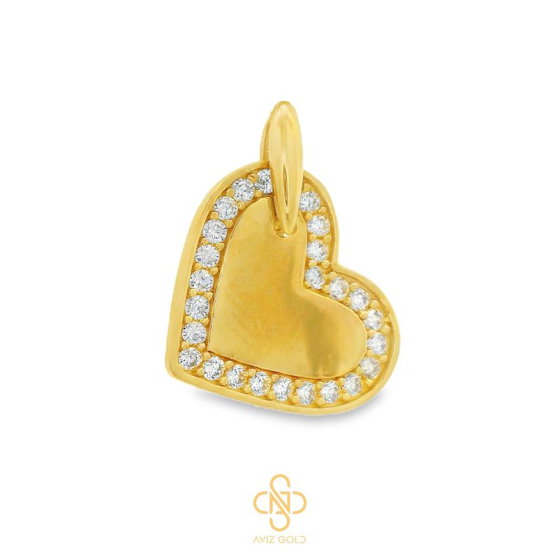 آویز طلا ۱۸ عیار نارلی سنگخور کد 24 مندی گلد