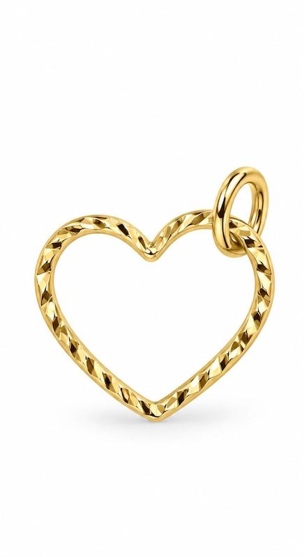 آویز زنانه طلا ۱۸ عیار آویز قلب گالری طلای آوات