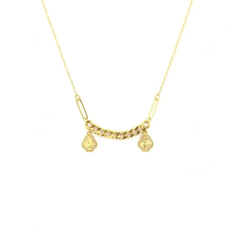 گردنبند زنانه طلا ۱۸ عیار کارتیر  یه کار فوق العاد زیبا و نما دار گالری طلا دلبرانه