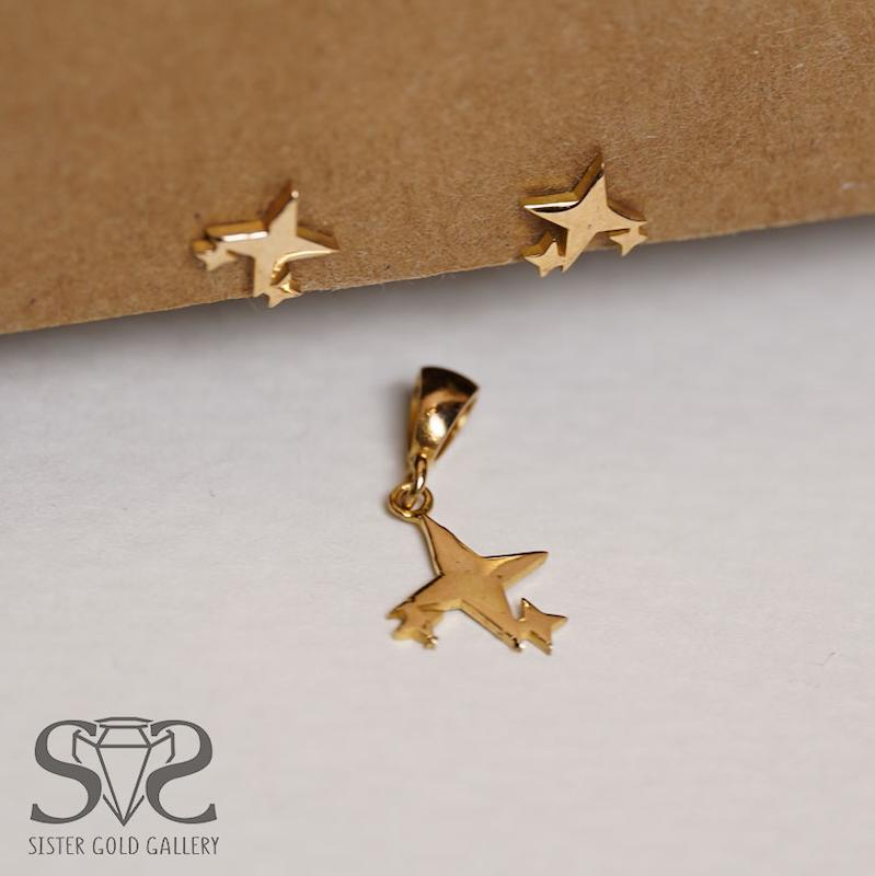 آویز زنانه طلا ۱۸ عیار پلاک طلا ستاره دنباله دار کد s-2770 گالری طلا سیستر