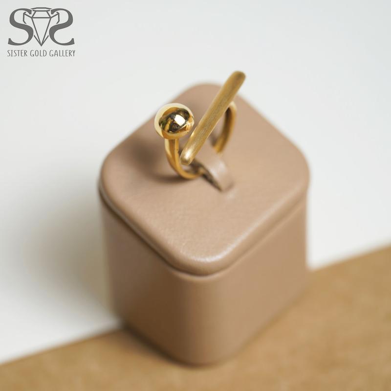انگشتر زنانه طلا ۱۸ عیار انگشتر طلا خط و نقطه مات کد s-2889 گالری طلا سیستر