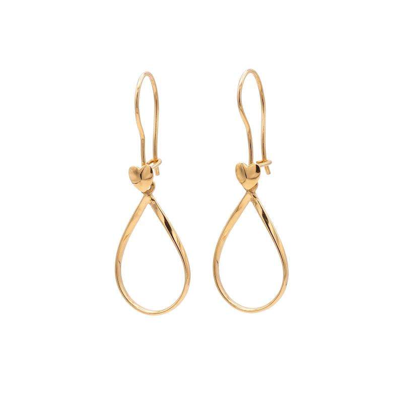 گوشواره زنانه طلا ۱۸ عیار گوشواره اشک گالری طلای آویز زر