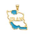 آویز زنانه طلا ۱۸ عیار مدال ایران گالری یلدا