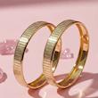 النگو بچگانه طلا ۱۸ عیار لنگو طلا 18 عیار بچه گانه مدل M-R 2210 طلایی جواهری ساسانی
