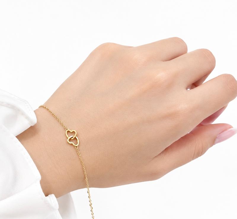 دستبند زنانه طلا ۱۸ عیار قلب VoGa GOLD