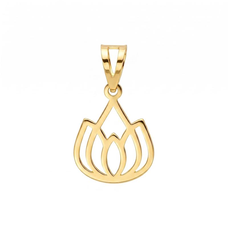 آویز زنانه طلا ۱۸ عیار پلاک آلاله گالری طلا و سکه زراس