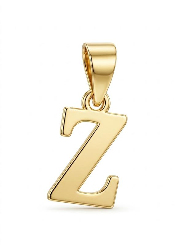 آویز زنانه طلا ۱۸ عیار حرف Z لیزری گالری نوبل